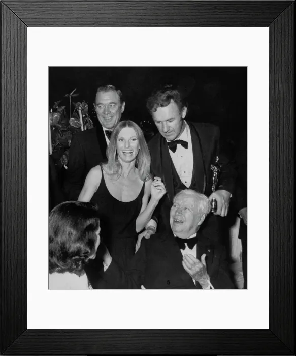 Framed Print : Charlie Chaplin with Colleagues at Academy Awards Party Framed Print : Charlie Chaplin with Colleagues at Academy Awards Party