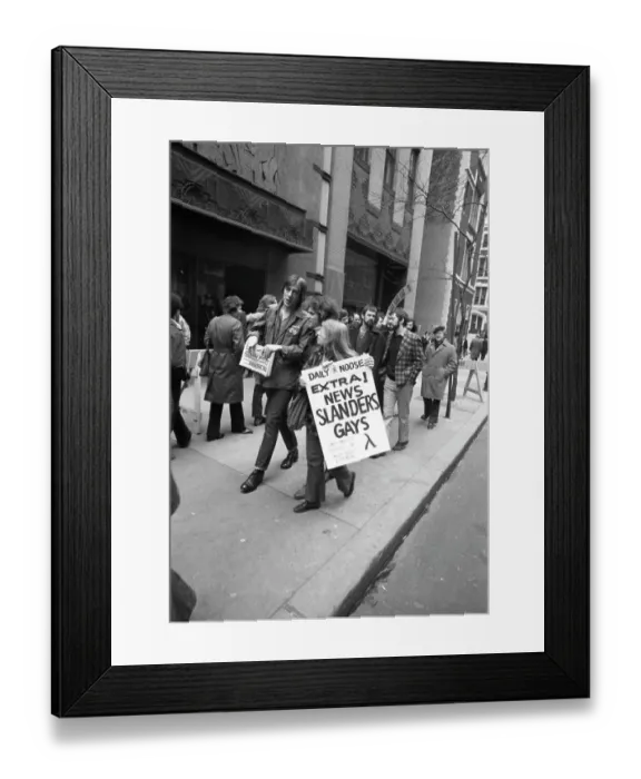 Framed Print : Gay Civil Rights Demonstration Framed Print : Gay Civil Rights Demonstration