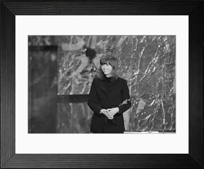 Framed Print : Actress Jane Fonda Holding Oscar Framed Print : Actress Jane Fonda Holding Oscar