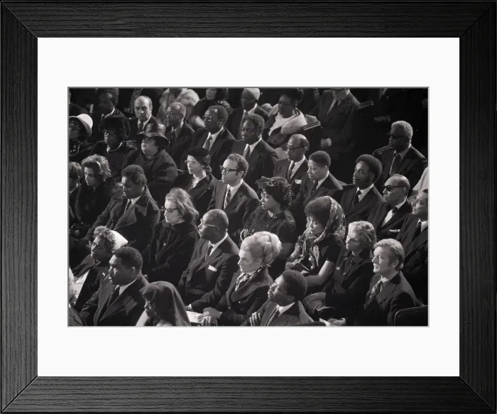 Framed Print : Ex-Wives, Family At A.C.Powell'S Funeral Framed Print : Ex-Wives, Family At A.C.Powell'S Funeral