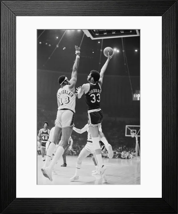 Framed Print : Wilt Chamberlain and Kareem Abdul-Jabbar Framed Print : Wilt Chamberlain and Kareem Abdul-Jabbar