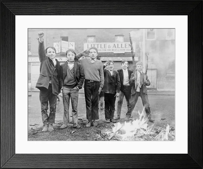 Framed Print : Boys Playing with Fire Framed Print : Boys Playing with Fire