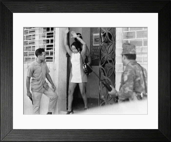 Framed Print : Co-Ed Led Away at Gunpoint Framed Print : Co-Ed Led Away at Gunpoint