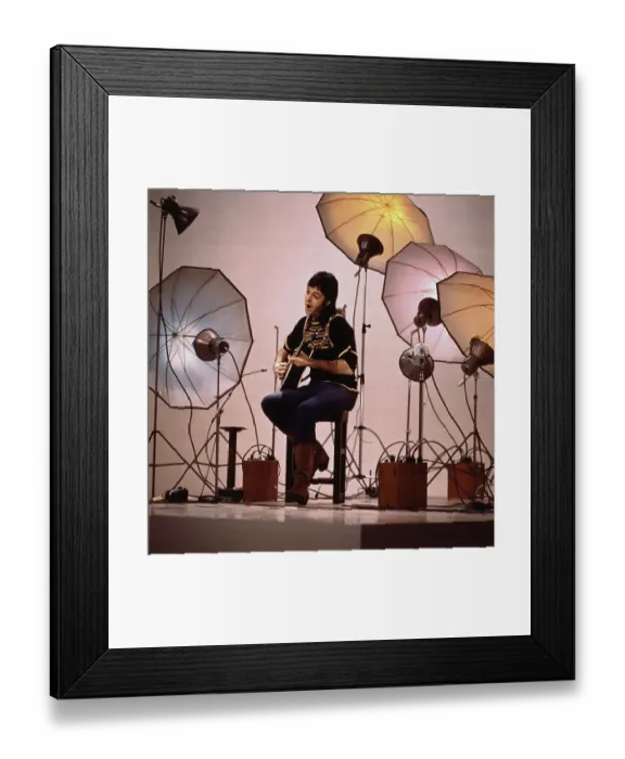Framed Print : Portrait of Paul McCartney Singing Framed Print : Portrait of Paul McCartney Singing