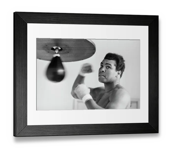 Framed Print : Muhammad Ali Punching Bag Framed Print : Muhammad Ali Punching Bag