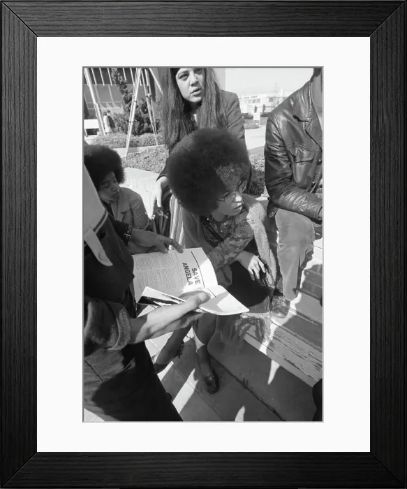 Framed Print : Angela Davis Trial Framed Print : Angela Davis Trial
