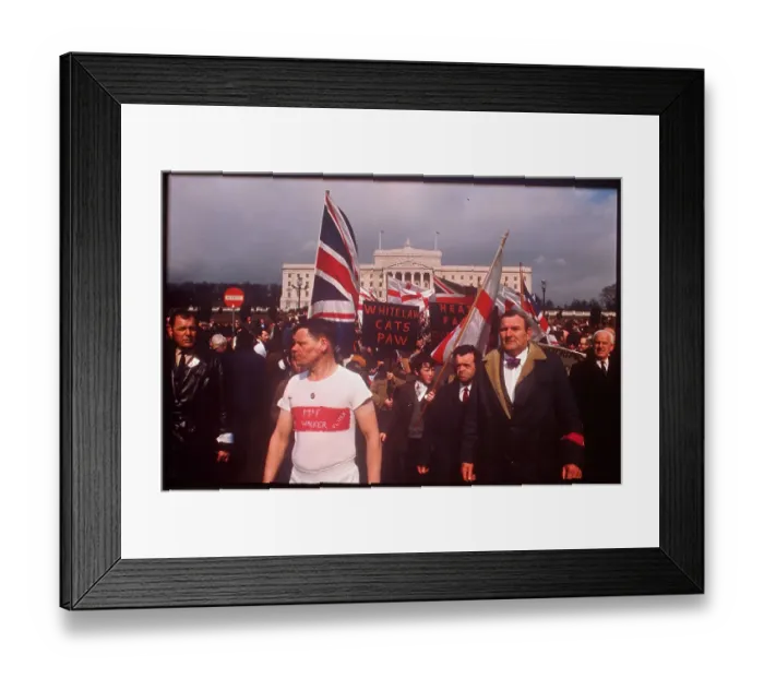 Framed Print : Pro British Protestant Unionists Protesting Framed Print : Pro British Protestant Unionists Protesting