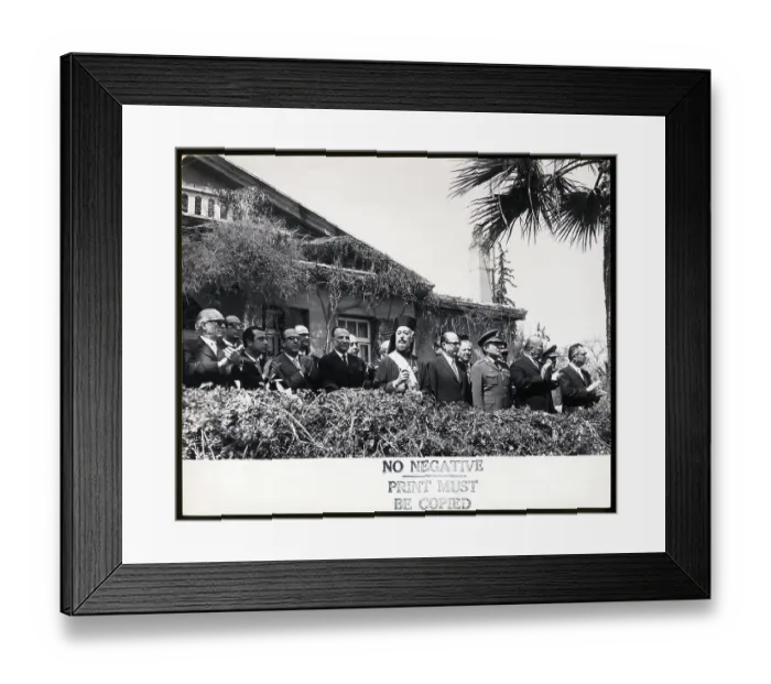 Framed Print : Archbishop Makarios Receives Salute Framed Print : Archbishop Makarios Receives Salute