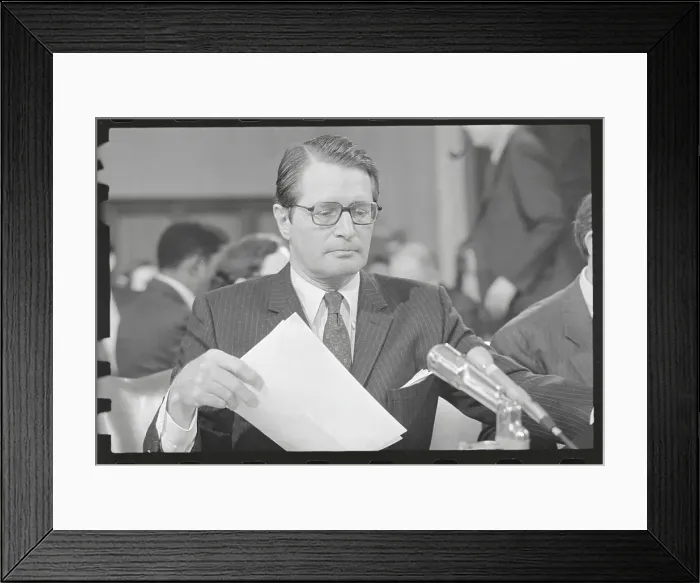 Framed Print : Elliot Richardson at Senate Hearing Framed Print : Elliot Richardson at Senate Hearing