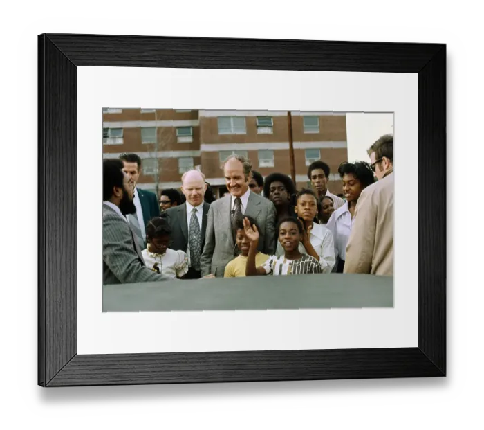 Framed Print : George McGovern Campaigning in Saint Louis