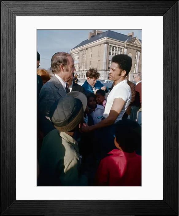 Framed Print : George McGovern Talking with William J. Clemons Framed Print : George McGovern Talking with William J. Clemons