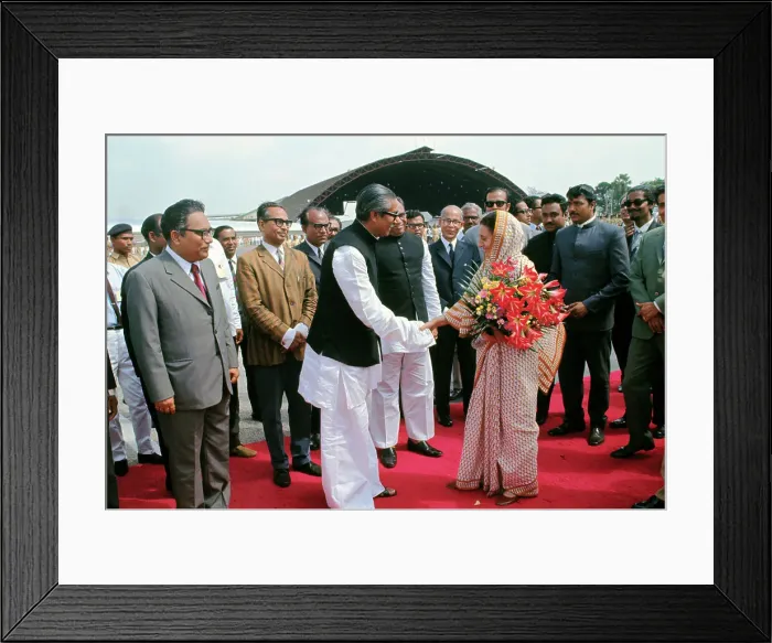 Framed Print : Mrs. Indira Gandhi and Premier Mujibur Rahman Framed Print : Mrs. Indira Gandhi and Premier Mujibur Rahman