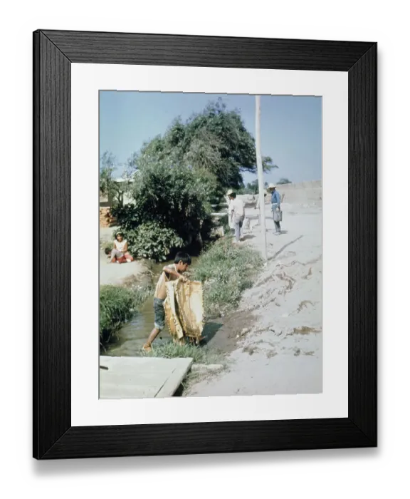 Framed Print : Rebuilnding Huacho Framed Print : Rebuilnding Huacho