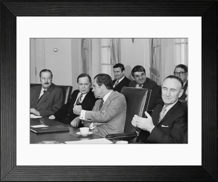 Framed Print : Richard Nixon Speaking to Carl Albert Framed Print : Richard Nixon Speaking to Carl Albert