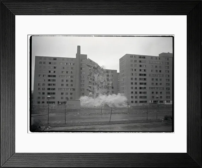 Framed Print : Pruitt Housing Development Collapses Framed Print : Pruitt Housing Development Collapses