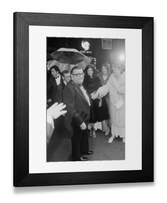 Framed Print : Author Mario Puzo Attending Premiere of The Godfather Framed Print : Author Mario Puzo Attending Premiere of The Godfather