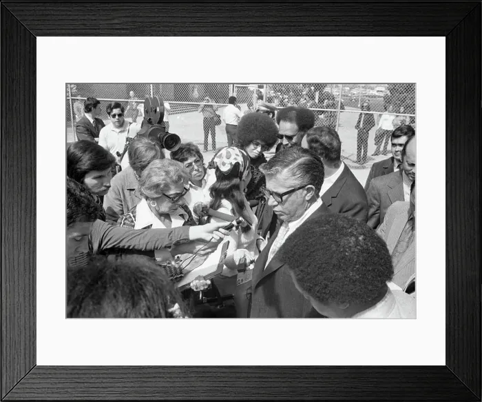 Framed Print : Angela Davis Trial Framed Print : Angela Davis Trial