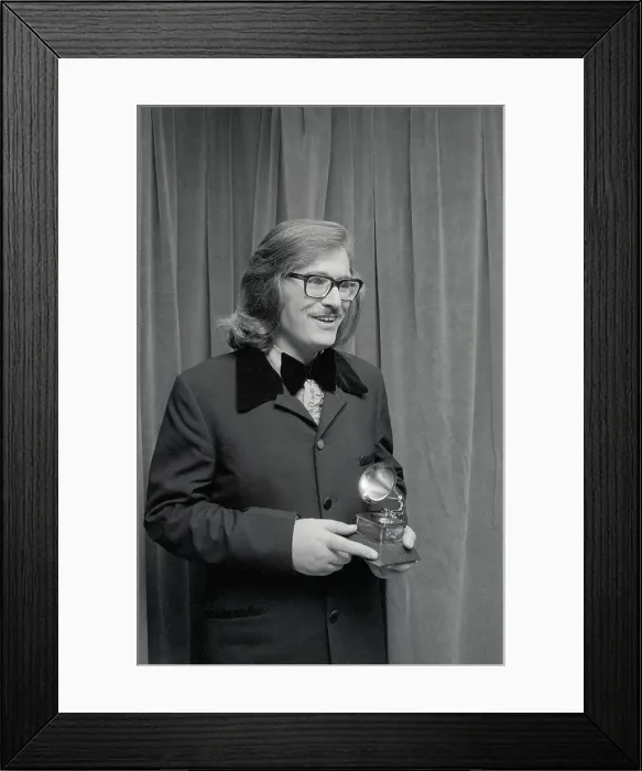 Framed Print : Bill Evans With His Grammy Award