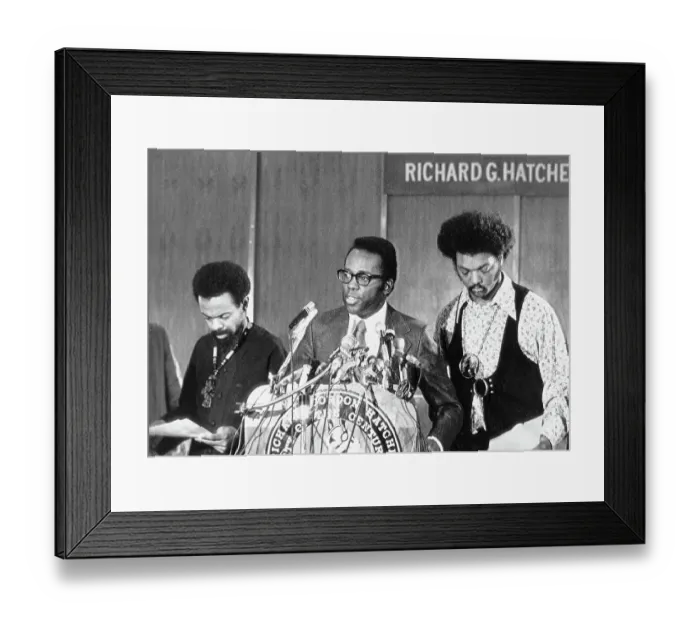 Framed Print : Mayor Richard Hatcher Welcomes Delegates To The National Black Convention Framed Print : Mayor Richard Hatcher Welcomes Delegates To The National Black Convention
