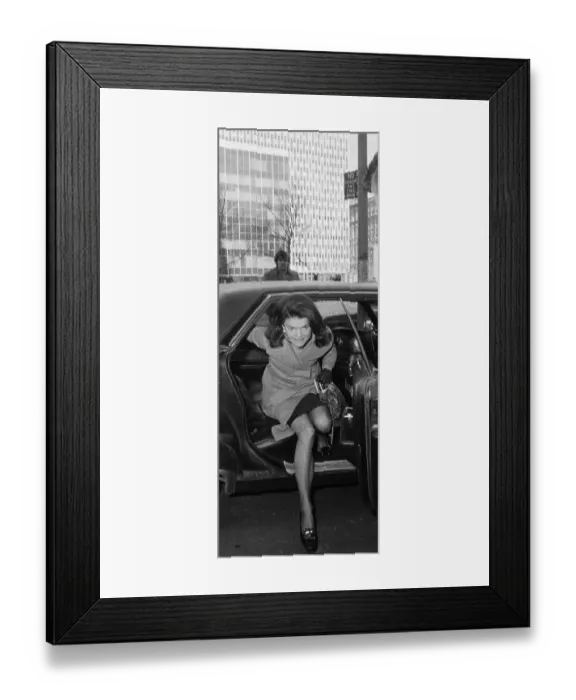 Framed Print : Jacqueline Kennedy Onassis Leaving Limousine Framed Print : Jacqueline Kennedy Onassis Leaving Limousine