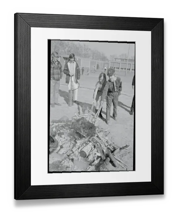 Framed Print : Children Burning Flag Framed Print : Children Burning Flag