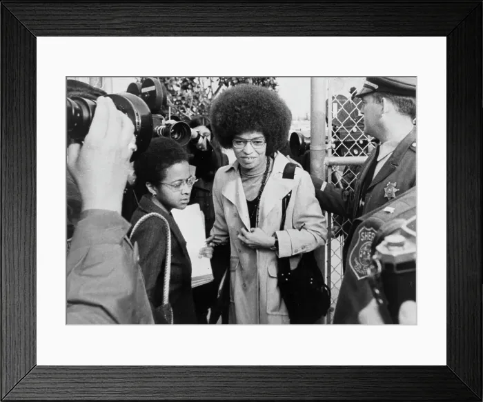 Framed Print : Angela Davis Trial