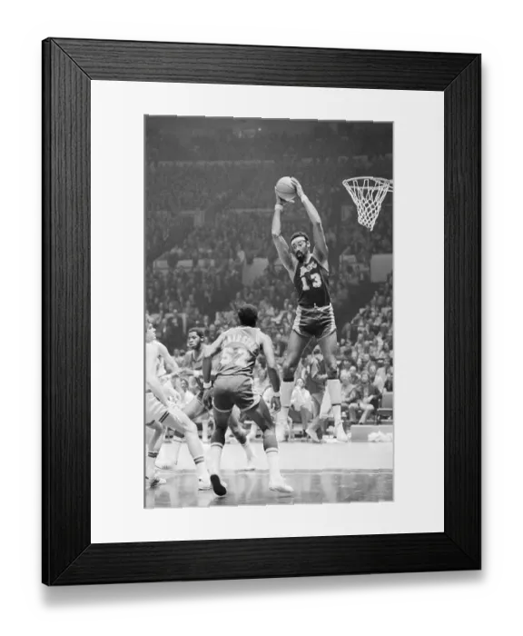 Framed Print : Wilt Chamberlain Grabbing Rebound Framed Print : Wilt Chamberlain Grabbing Rebound