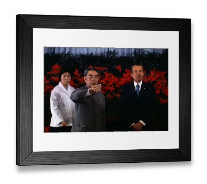 Framed Print : Chou-En- Lai and Nixon Performing Toast Framed Print : Chou-En- Lai and Nixon Performing Toast
