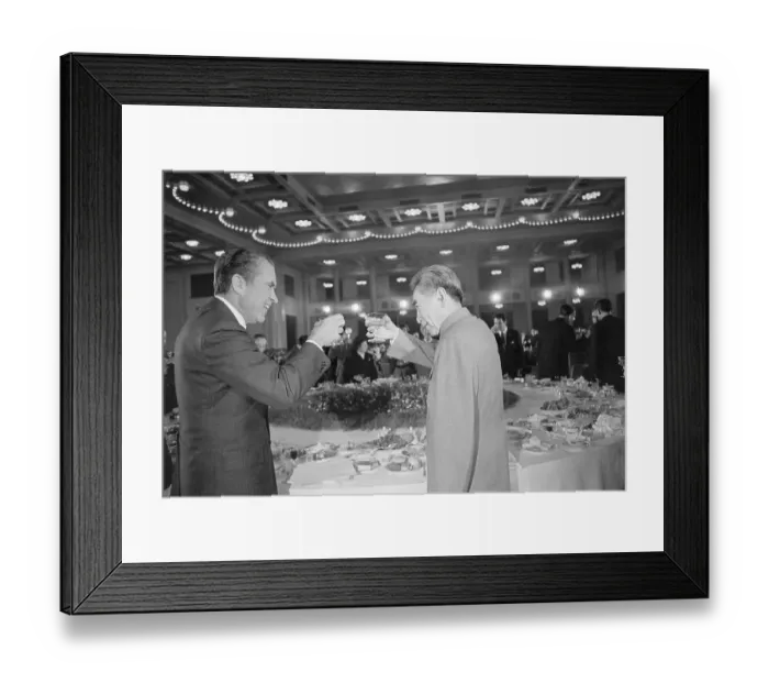 Framed Print : Pres. Nixon And Chou En-Lai Toasting Framed Print : Pres. Nixon And Chou En-Lai Toasting