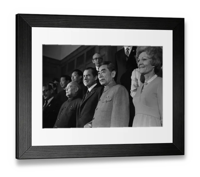 Framed Print : President Nixon And Chinese Premier Framed Print : President Nixon And Chinese Premier