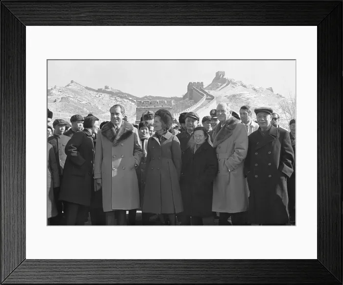 Framed Print : President Nixon At Great Wall Of China Framed Print : President Nixon At Great Wall Of China