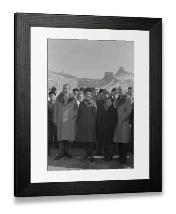 Framed Print : President and Mrs. Nixon with Others at Chinese Wall Framed Print : President and Mrs. Nixon with Others at Chinese Wall