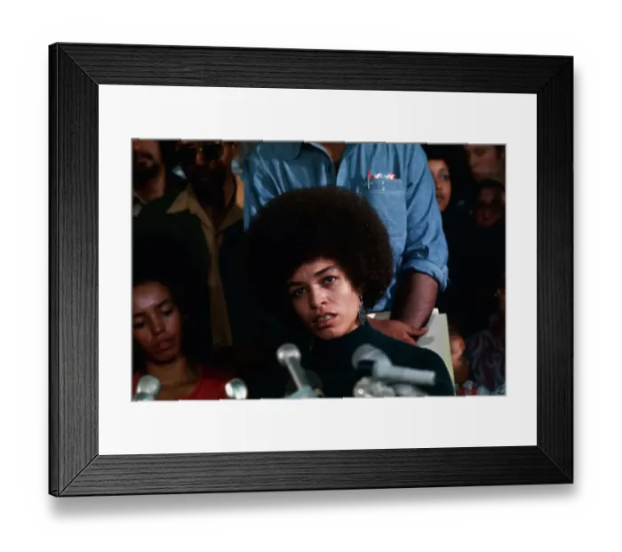 Framed Print : Angela Davis at First News Conference Framed Print : Angela Davis at First News Conference