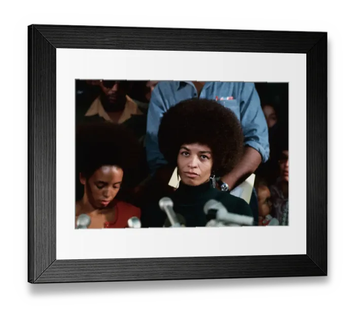 Framed Print : Angela Davis at First News Conference Framed Print : Angela Davis at First News Conference