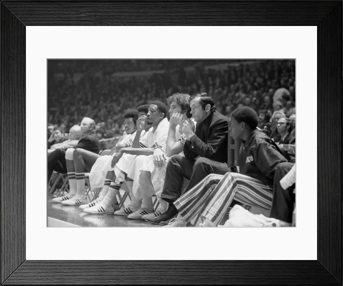 Framed Print : Bill Bradley Sitting on Sidelines Framed Print : Bill Bradley Sitting on Sidelines