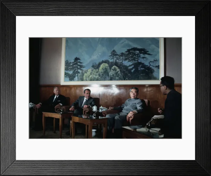 Framed Print : Richard Nixon and Chou En-Lai Framed Print : Richard Nixon and Chou En-Lai
