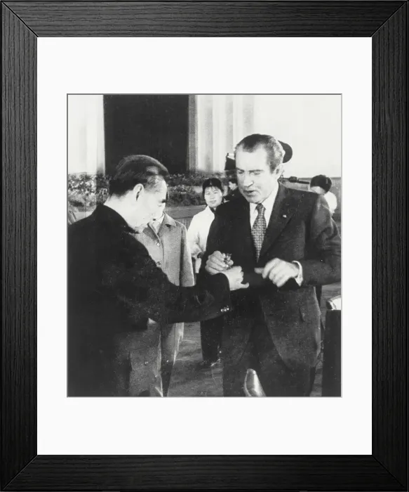 Framed Print : President Richard M. Nixon and Chou En-Lai Toasting One Another Framed Print : President Richard M. Nixon and Chou En-Lai Toasting One Another