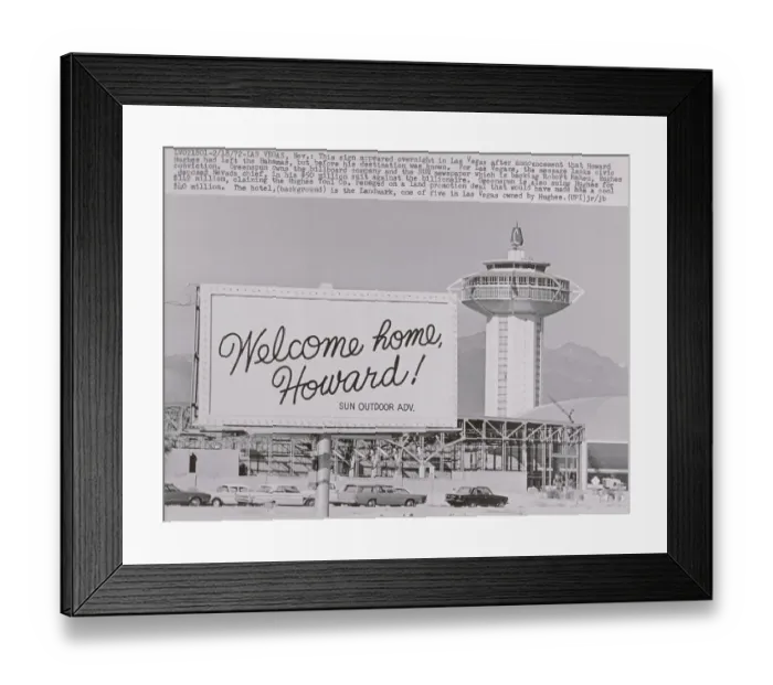 Framed Print : Welcome Home Sign For Howard Hughes Framed Print : Welcome Home Sign For Howard Hughes