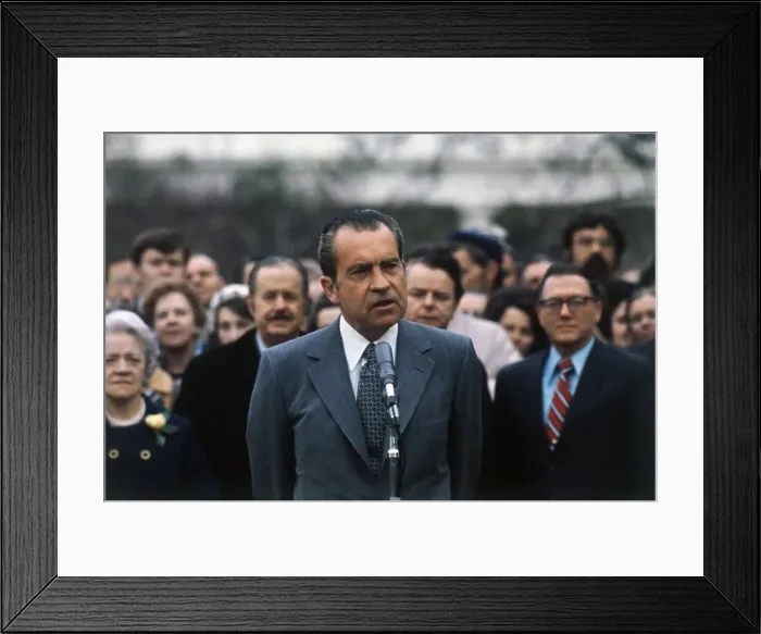 Framed Print : President Nixon Saying Farewell Framed Print : President Nixon Saying Farewell