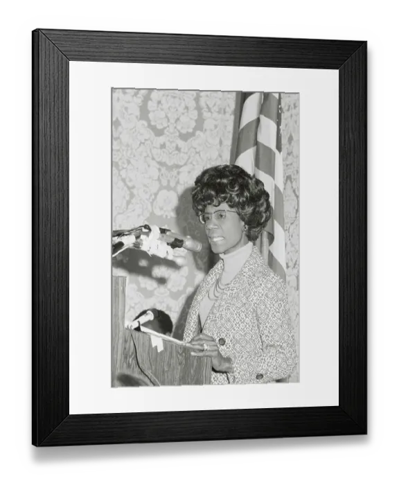 Framed Print : Shirley Chisholm Speaking at Podium Framed Print : Shirley Chisholm Speaking at Podium