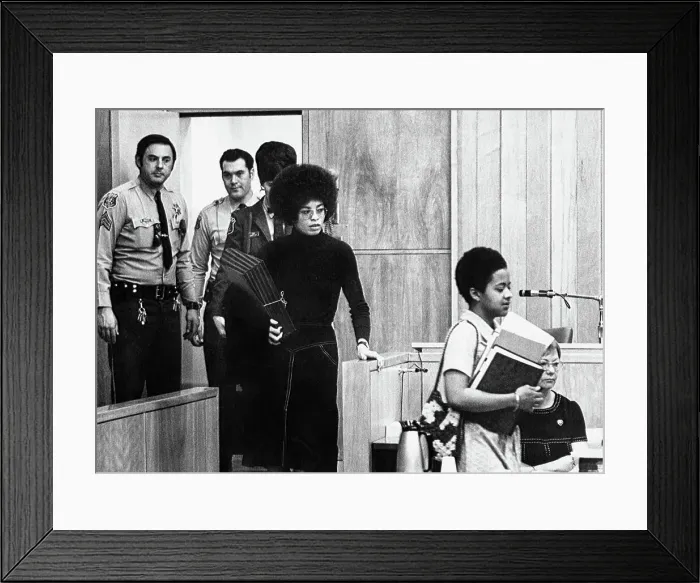 Framed Print : Angela Davis Trial Framed Print : Angela Davis Trial