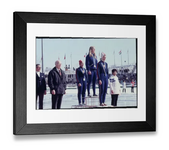 Framed Print : Olympic Speed Skating Champions