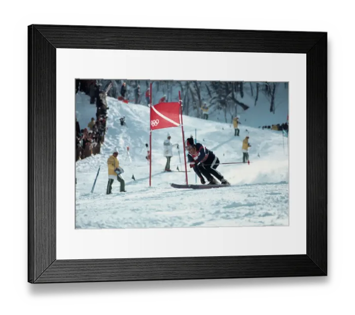 Framed Print : Gustavo Thoeni Coming Around a Gate Framed Print : Gustavo Thoeni Coming Around a Gate
