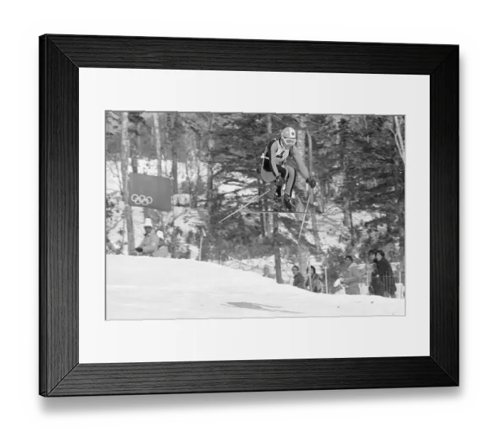 Framed Print : Bernhard Russi Skiing Olympic Downhill Framed Print : Bernhard Russi Skiing Olympic Downhill