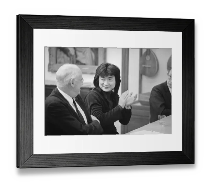 Framed Print : Seiji Ozawa at Press Conference Framed Print : Seiji Ozawa at Press Conference