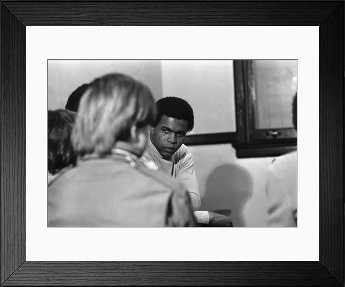 Framed Print : Gale Sayers Listens to a Youth at Detention Center Framed Print : Gale Sayers Listens to a Youth at Detention Center