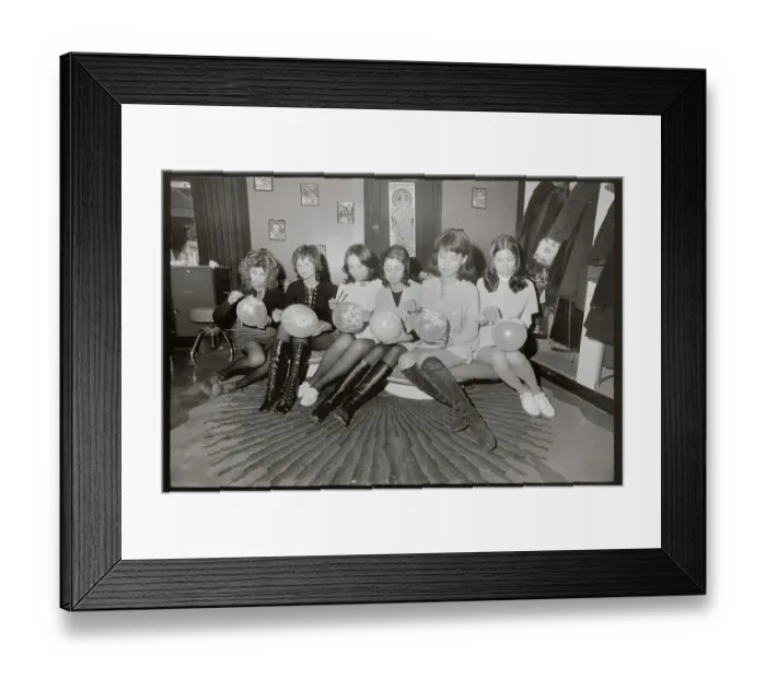Framed Print : Students at Hair School Posing for Camera Framed Print : Students at Hair School Posing for Camera