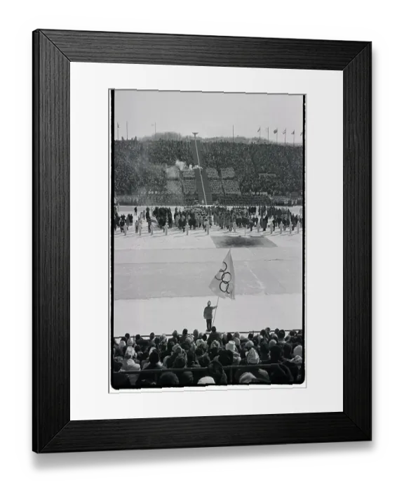Framed Print : Man Carrying Olympic Torch Up Steps Framed Print : Man Carrying Olympic Torch Up Steps
