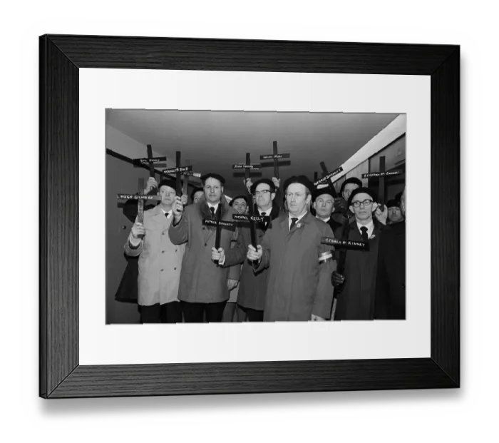 Framed Print : Crosses for Thirteen Irish Civilians Killed by British Framed Print : Crosses for Thirteen Irish Civilians Killed by British