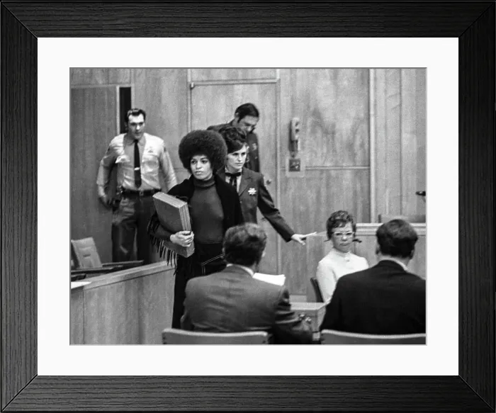 Framed Print : Angela Davis in Court
